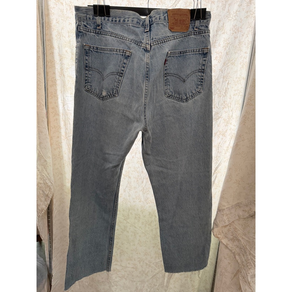 Levi's 505 Straight Leg Men's Jeans, Light Wash, Distressed, Like New